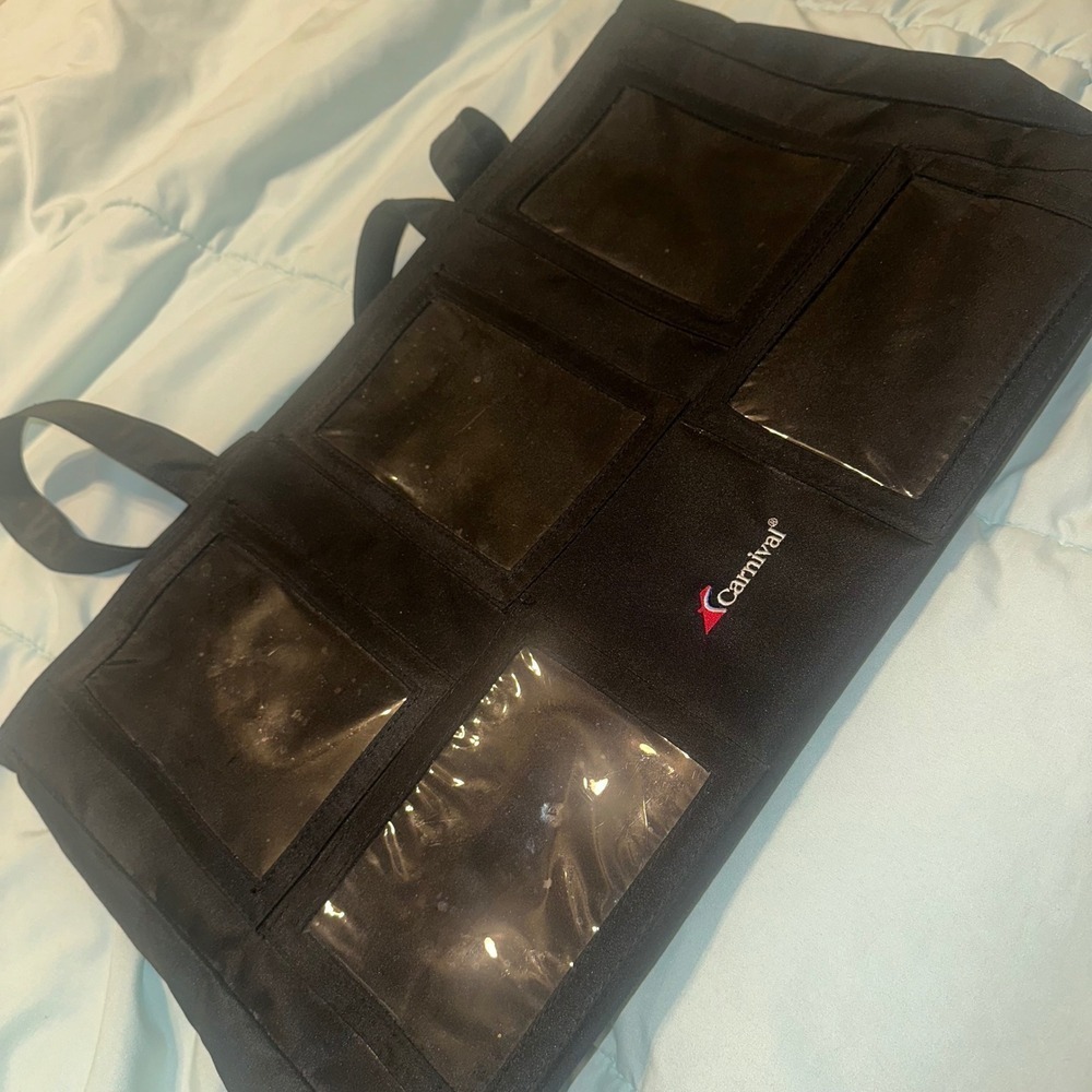 Carnival Cruise Lines Photo Memory Carry On Tote Shoulder Bag Black Vacation - Picture 2 of 11